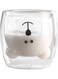 Cute Bear Milk Glass Clear