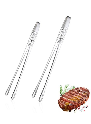 Pcs Bbq Tongs&acirc;&euro;&ldquo; Barbecue &amp; Grill Tools,Kitchen Tongs, Stainless Steel Heavy Duty For Cooking,Clip Head Hollow Design