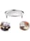 MAKINGTEC Stainless Steel Round Steamer Rack Plate Three-legged Steaming Stand for Home Kitchen Cooking Small Size