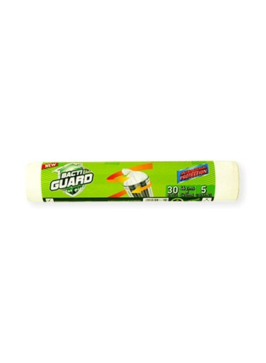 30-Piece Garbage Bags White 46x52cm