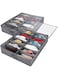 SYOSI Organizers And Storage Under Bed Shoes Tidy Organiser Large Heavy Duty Underbed Shoe Storage Bag with Clear Lid Foldable Fabric Holder Closet 12 Pockets x 2