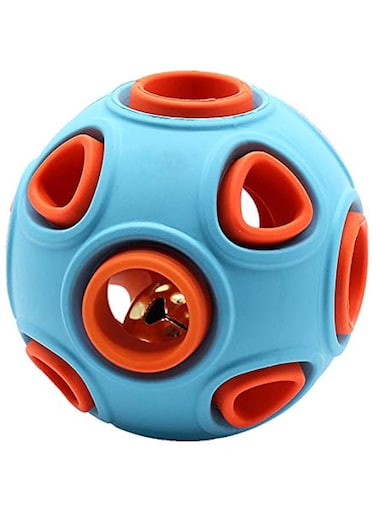 ALMEKAQUZ Squeak Latex Puppy Dog Toy Ball，Bell Vocal Training Ball，Interaktives Haustierspielzeug