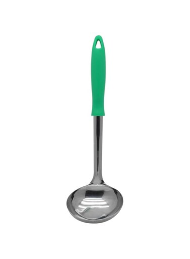 RAJ LADDLE AQUA GREEN HANDLE, 31.50 cm, RPHGL1, Serving Spoon, Rice Spoon, Cooking Spoon