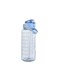 2L Sports Water Bottle with Time Marker &amp; Silicone Straw, Blue BPA-Free Gym Jug, Stickers &amp; Cleaning Accessories