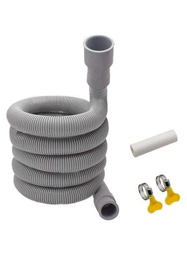 Atack-B Washing Machine Drain Hose, Suitable for 20-32mm Interface Drum Washing Machine General Drain Hose, with Hose Clamp and Adapter (4m)