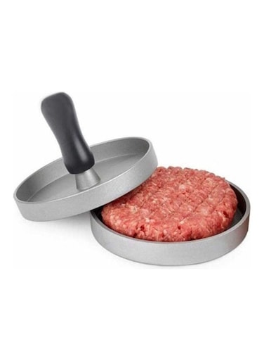 Burger Press with Handle Silver/Black