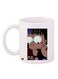 Cute Boy Printed Coffee Mug White/Brown/Black 11ounce