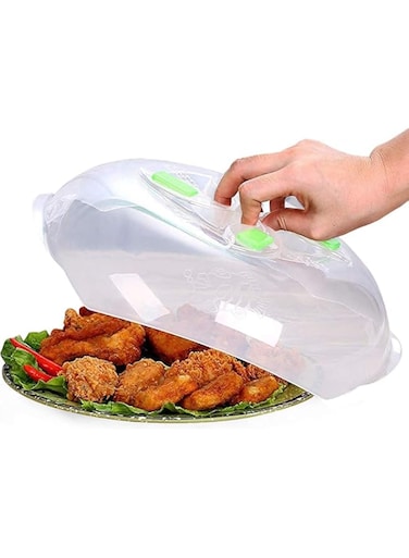 SYOSI Microwave Splatter Cover with Steam Vents, 11.8 Inch Microwave Food Plate Cover, Anti-Splatter Guard for Safe Cooking