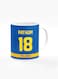 Designer Printed Coffee Mug with Heavy Duty Handle 11oz Ceramic Personalised Gift Mugs Cup [Microwave Safe &amp; Dishwasher Proof ] - Cricket Player - Pathum Nissanka, Jersey Number - 18