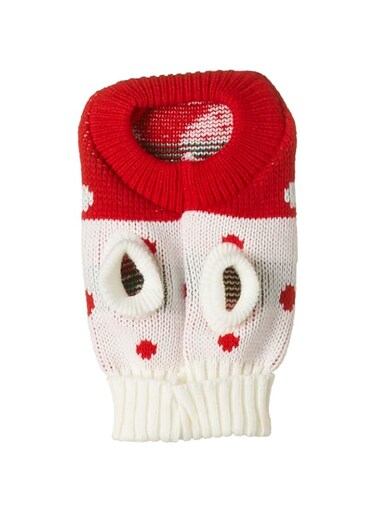 Ohana Winter Wear Collection Warm Sweater With High Collar And Elastic Cuffs For Cats And Dogs Strawberry Pattern Small Size, Pink, Pcw0021/01