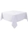 Biscaynebay (180cm x 180cm, White) - Fabric Tablecloths, Water Resistant Spill Proof Tablecloths for Dining, Kitchen, Wedding and Parties, White 180cm by 180cm Square