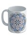 Printed Coffee Mug White/Black/Blue 8.2x9.5cm