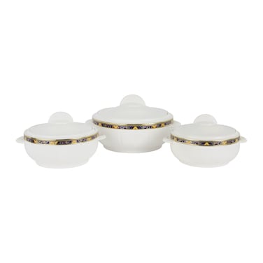 Classic Casserole Highly Insulated Stainless Steel Lid Stainless Steel Bowl Deluxe 1200Ml+1600Ml+2500Ml Multicolor Assorted Colour and Design 3PCS