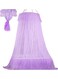 Dome Mosquito Net Polyester Purple 60x280x900cm