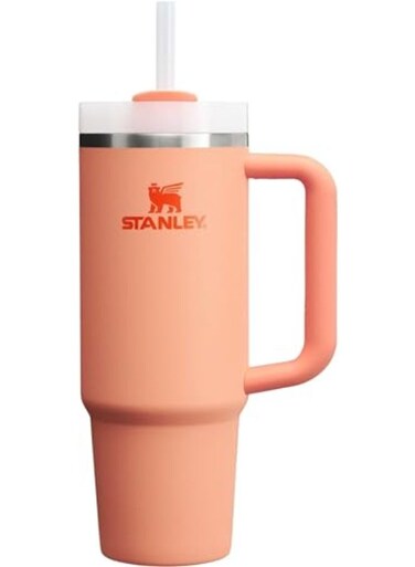 Quencher H2.0 40oz Insulated Tumbler with FlowState Straw Lid &acirc;&euro;&ldquo; Nectarine Finish &acirc;&euro;&ldquo; Travel-Ready Stainless Steel Mug with Handle, Splash-Resistant and Ergonomic for All-Day Hydration