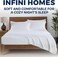 INFINI HOMES White Polyester Flat Bedsheet Double 220X240 CM - Premium Quality Soft and Breathable Fabric for Luxurious Comfort