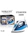 2400W Steam Iron &ndash; Ceramic Base, Temperature Control, Blue &amp; White Design