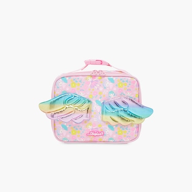 Lunch Bag-Wings With Glitter-Printed--1 Cmprt-Printed (Polyester) Pink \ 24.5X10X21