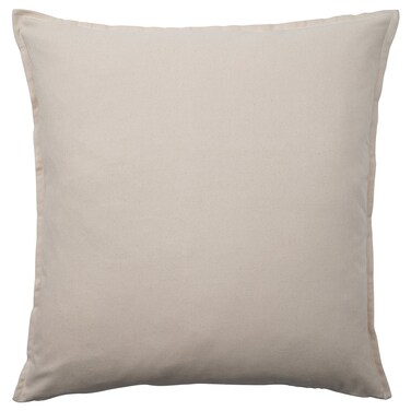 Unbleached Cotton Cushion Cover, Natural, 65x65 cm