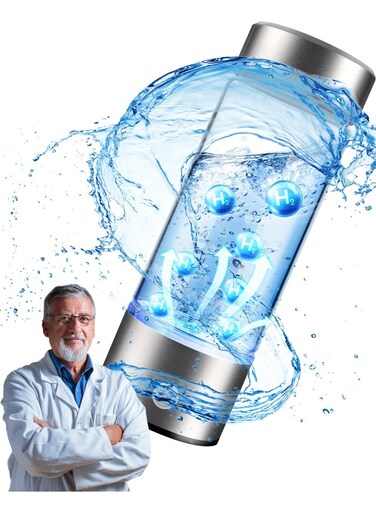 Water Bottle Ionizer Machine With SPE PEM Technology - Generator for Office, Travel, Fitness, Daily Drinking