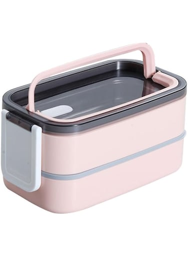 ECVV 2-Layer Bento Box Adult Lunch Box, Leakproof Lunch Container with Multi Compartments for School/Work, Stainless Steel Lunch Box for Adults/Teens