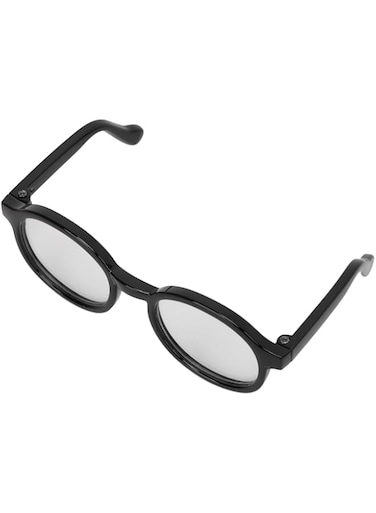 Folany Cat Glasses, Plastic Material Pet Glasses Wear Resistant for Dogs for Cats for Halloween Accessories(black)