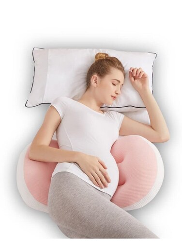 Romantic Pink Pregnancy Pillow &acirc;&euro;&ldquo; U-Shaped, Full Body Maternity Pillow, for Sleeping