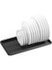 Simple Houseware Plate Drying Rack with Drainboard, Black