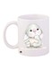 Bunny Printed Coffee Mug White/Pink/Grey 11ounce