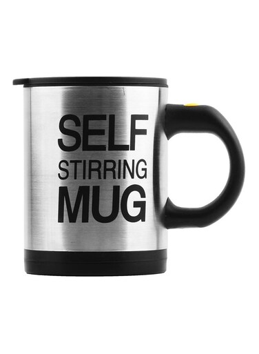 Stirring Mug Silver/Black 11.5 x 8.8cm