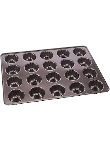 Wilton 2105 6966 Non Stick Mega Muffin and Cupcake Cup Baking Pan 21 X 25 1706, Grey