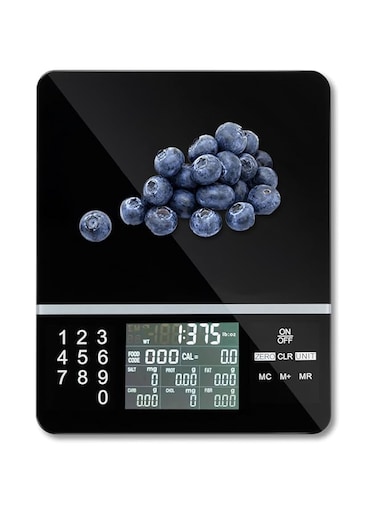 Exrp Food Scale with Nutritional Calculator, Digital Display Nutrition Calorie Calculating for Meal Prep, Kitchen, Baking, Weight Loss, Accurate Weighing Units in Lbs, Grams, Ounces