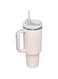 SYOSI 40oz Stainless Steel Vacuum Insulated Tumbler With Handle and Straw Lid, Travel Mug Iced Coffee Cup for Hot and Cold Beverages, Rose Quartz Color