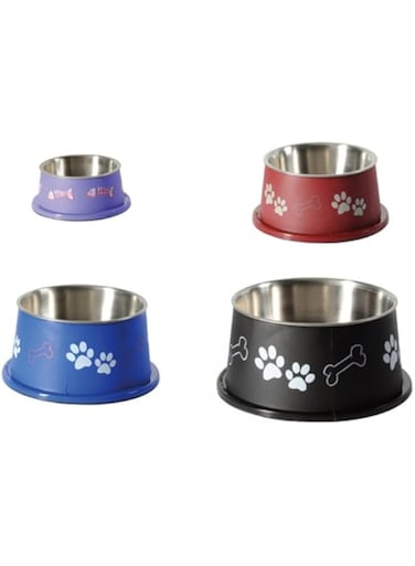 Camon &ldquo;Deep Bowl&rdquo; Steel Bowl, 1500Ml, Steel Bowl for Dogs, Dog Food Water Bowl, Non-Slip Pet Bowl, Cat Food &amp; Water Bowl, No Tip, Stainless Steel Dog Bowl, Large Deep Stainless Stell Bowl