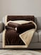 G H Sherpa Bed Blanket King Size, Double Plush Reversible Fleece, Machine Washable, Warm and Cozy for Bed &amp; Sofa (240x220 cm)