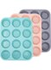 3 Pack Silicone Mini Muffin Pan,12 Cups Mini Muffin Pan, Nonstick Food Grade &amp; BPA Free Silicone Muffin Pan for Muffins, Cupcakes, Bread, Tart and Desserts