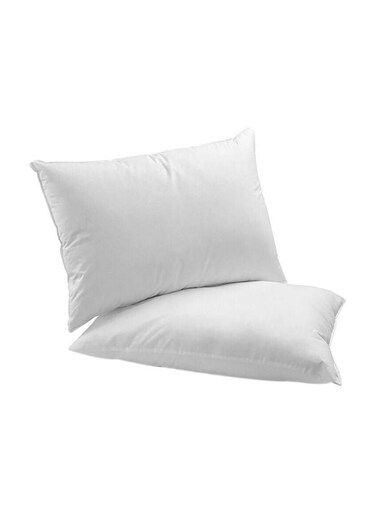 for Less 2-Piece Bed Pillow Set Cotton White 50x75cm