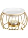 Azonee Ceramic Essential Oil Warmer, Delicate Romantic Essential Oil Burner, Tealight Candle Essential Oil Incense Aroma Diffuser Furnace with Metal Pumpkin Rack, for Home Decoration