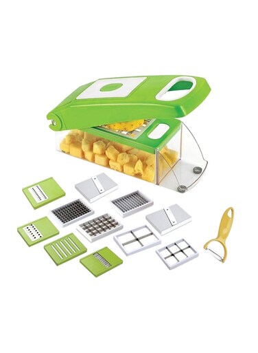 12-In-1 Vegetable Chopper White/Green