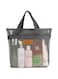 GTVGJH Mesh Shower Caddy Bag Portable Hanging Toiletry and Bath Organizer with Zipper for Travel, Gym, Swimming, Camping, College Dorms, Beach (Grey)
