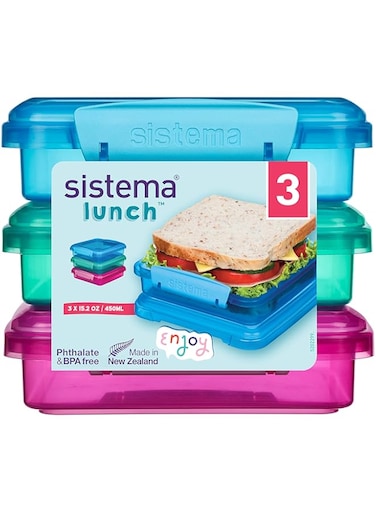 Sistema Sandwich Coloured 3 Pack SW 450ml