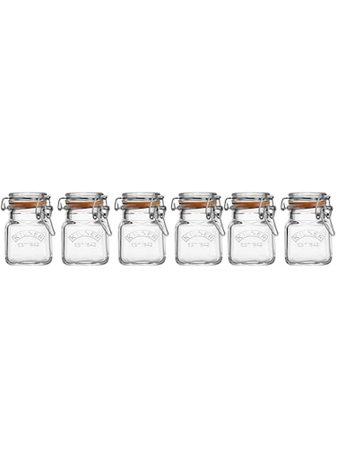 Kilner 70 ml Glass Clip Top Spice Jar Set