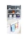 YumLock Kitchen Sink Dish Rack Adjustable 2 Tier White + Casa Copenhagen Stainless Steel Towel Bar Holder (Silver)