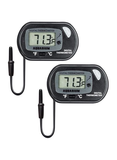 T Tersely (2 Pack) LCD Fish Tank Aquarium Thermometer, Digital Water Thermometer for Fish Tank Aquarium Marine Temperature