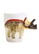 3D Triceratops Dinosaur Mug &acirc;&euro;&ldquo; Fun Ceramic Coffee Cup with Sculpted Handle