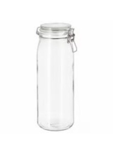 with lid clear glass 2 l