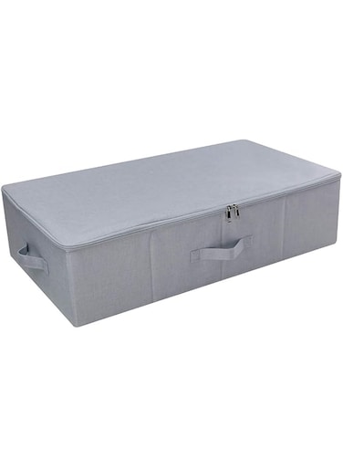 iwill CREATE PRO Under Bed Storage Bins with Lids, Under Bed Shoe Organizer, Attic Storage Box, Light Gray