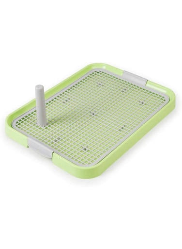 Volwco Odourless Mesh Training Floor Protection Trays With Pee Post For Small Dogs (49x37x3.5cm)