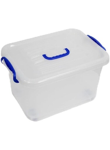 Kovar Plastic Storage Container With Lid And Blue Handles