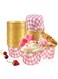 seven Glam Up Your Baking: 50 Pack Pink Checkered Foil Cupcake Liners - 3.5 Oz Muffin Cups for Mini Cakes. Stylish Gold Accent Wrappers for Delightful Baking Creations.